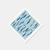 Middeleeuwse Moderne stijl Blauw en Groene Starbur Servet (Hoek)