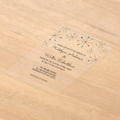 Middeleeuwse moderne, stijl van retro acryl uitnodigingen (Laagn)