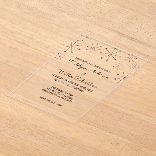 Middeleeuwse moderne,  stijl van retro acryl uitnodigingen (Laagn)