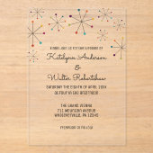 Middeleeuwse moderne,  stijl van retro acryl uitnodigingen (Voorkant)