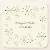 Middeleeuwse moderne,  stijl van retro kartonnen onderzetters (Voorkant)