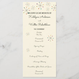 Middeleeuwse moderne,  stijl van retro programmakaart