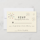 Middeleeuwse moderne, stijl van retro RSVP kaartje (Voorkant)