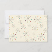 Middeleeuwse moderne,  stijl van retro RSVP kaartje (Achterkant)