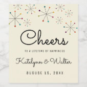 Middeleeuwse moderne,  stijl van retro wijn etiket (Enkel label)