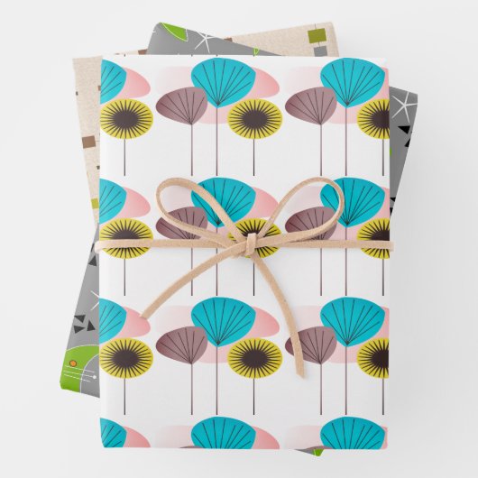 Middeleeuwse moderne trio inpakpapier vel (In situ)