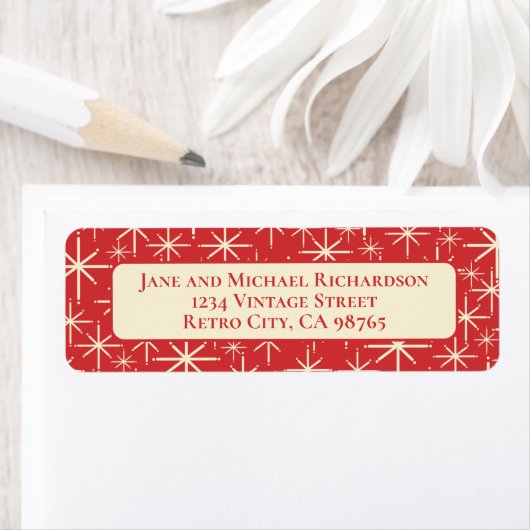 Middeleeuwse moderne twinkelende atoomsterren Retr Etiket (Insitu)