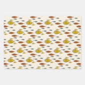 Middeleeuwse moderne vis atoomergie beige Aangepas Inpakpapier Vel (Voorkant)