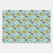 Middeleeuwse moderne vis voor atoomtijdperk roze b inpakpapier vel (Voorkant 3)