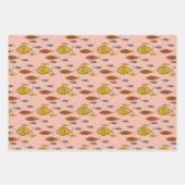 Middeleeuwse moderne vis voor atoomtijdperk roze b inpakpapier vel (Voorkant)