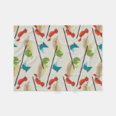 Middeleeuwse moderne vogels fleece deken (Voorkant (Horizontaal))