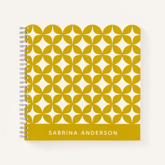 Middeleeuwse moderne vormen gepersonaliseerd geel notitieboek (Voorkant)