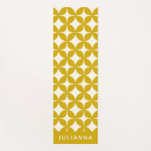 Middeleeuwse moderne vormen gepersonaliseerd geel yogamat (Voorkant)