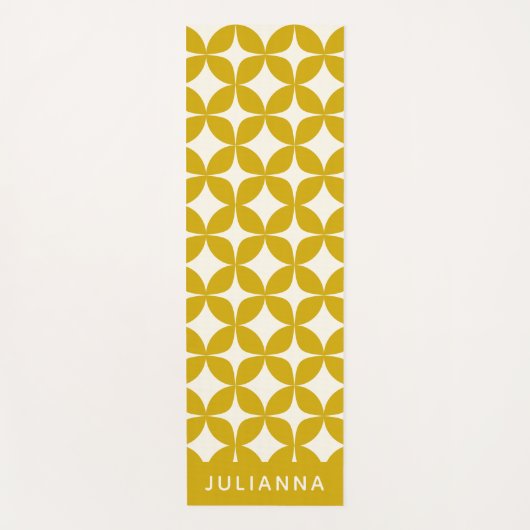 Middeleeuwse moderne vormen gepersonaliseerd geel yogamat (Voorkant)