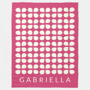 Middeleeuwse moderne vormen van frambozen, geperso fleece deken