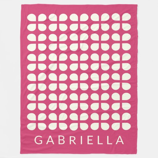 Middeleeuwse moderne vormen van frambozen, geperso fleece deken (Voorkant)