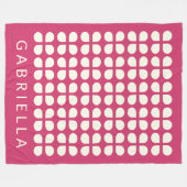 Middeleeuwse moderne vormen van frambozen, geperso fleece deken (Voorkant (Horizontaal))