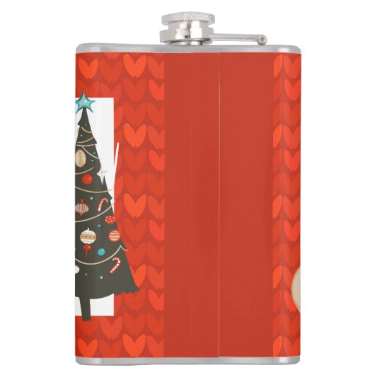 Middeleeuwse Moderne | Vreemde kerstfeestfles Heupfles (Achterkant)