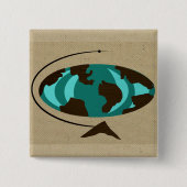 Middeleeuwse moderne Wereldbol Art Button (Voorkant)