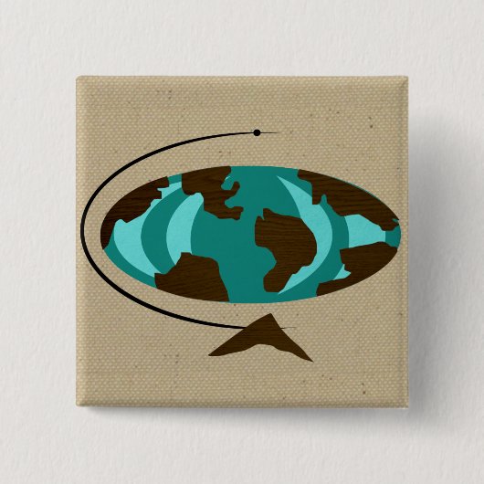 Middeleeuwse moderne Wereldbol Art Button (Voorkant)