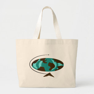 Middeleeuwse moderne Wereldbol Art Canvas tas
