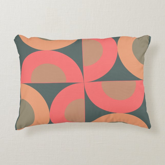 Middeleeuwse moderne zalm en olijven accent kussen (Voorkant)