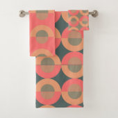 Middeleeuwse moderne zalm en olijven bad handdoek (Insitu)