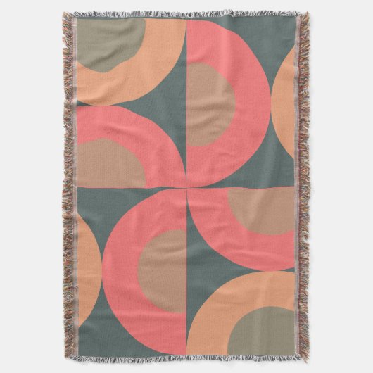 Middeleeuwse moderne zalm en olijven deken (Voorkant Verticaal)