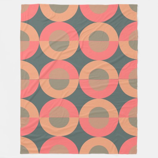 Middeleeuwse moderne zalm en olijven fleece deken (Voorkant)