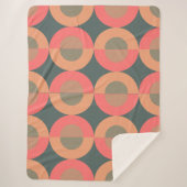 Middeleeuwse moderne zalm en olijven sherpa deken (Voorkant)