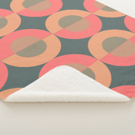 Middeleeuwse moderne zalm en olijven sherpa deken