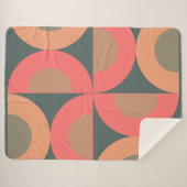 Middeleeuwse moderne zalm en olijven sherpa deken (Voorkant (horizontaal))