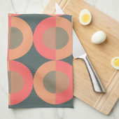 Middeleeuwse moderne zalm en olijven theedoek (Quarter Fold)