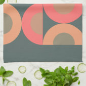 Middeleeuwse moderne zalm en olijven theedoek (Gevouwen)