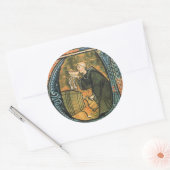 Middeleeuwse monnik proeverij wijn Stickers (Envelop)