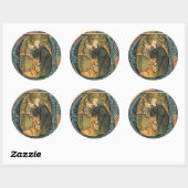 Middeleeuwse monnik proeverij wijn Stickers (Vel)