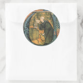 Middeleeuwse monnik proeverij wijn Stickers (Tas)