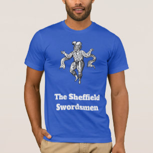 Middeleeuwse Morris-danser Zwart en Wit Vintage T-shirt