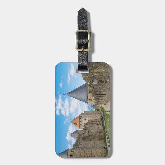 Middeleeuwse muren van Carcassonne Bagagelabel (Voorkant verticaal)