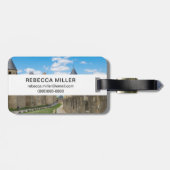 Middeleeuwse muren van Carcassonne Bagagelabel (Achterkant horizontaal)