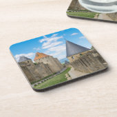 Middeleeuwse muren van Carcassonne Bier Onderzetter (Linkerzijde)