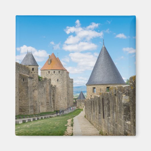 Middeleeuwse muren van Carcassonne Magneet (Voorkant)