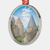Middeleeuwse muren van Carcassonne Metalen Ornament (Links)