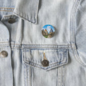 Middeleeuwse muren van Carcassonne Ronde Button 3,2 Cm (In situ)