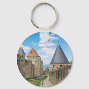 Middeleeuwse muren van Carcassonne Sleutelhanger
