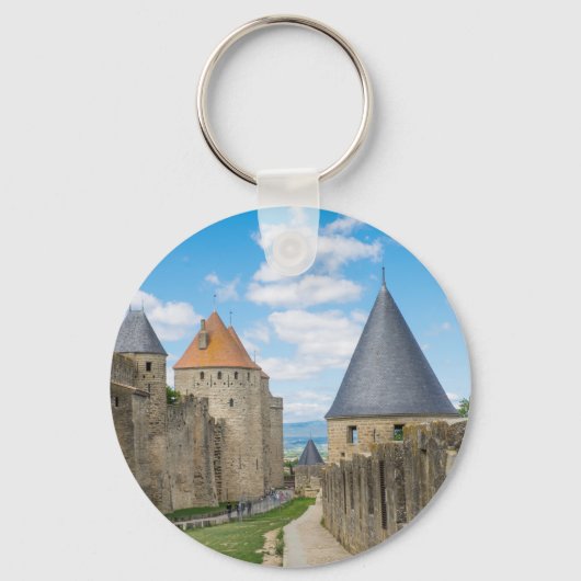 Middeleeuwse muren van Carcassonne Sleutelhanger (Voorkant)