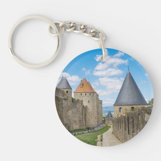Middeleeuwse muren van Carcassonne Sleutelhanger (Voorkant)