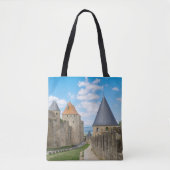 Middeleeuwse muren van Carcassonne Tote Bag (Voorkant)