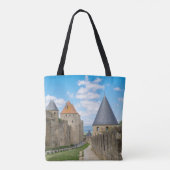 Middeleeuwse muren van Carcassonne Tote Bag (Achterkant)