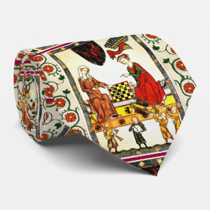 MIDDELEEUWSE MUZIEK EN MUZIKANTEN, ANTIEK MINIATUU STROPDAS